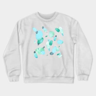 【Pattern】Turquoise-rustic or washed finish Crewneck Sweatshirt